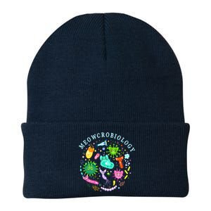 Meowcrobiology Cat Meow Microbiology Science Bacteriology Knit Cap Winter Beanie