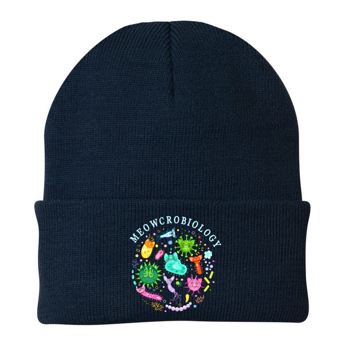 Meowcrobiology Cat Meow Microbiology Science Bacteriology Knit Cap Winter Beanie