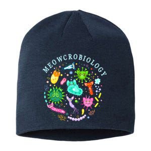 Meowcrobiology Cat Meow Microbiology Science Bacteriology Sustainable Beanie