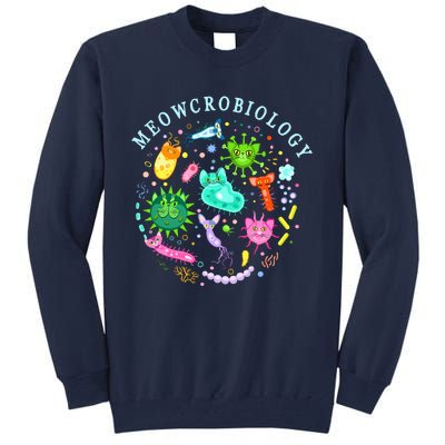 Meowcrobiology Cat Meow Microbiology Science Bacteriology Tall Sweatshirt