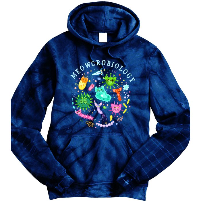 Meowcrobiology Cat Meow Microbiology Science Bacteriology Tie Dye Hoodie