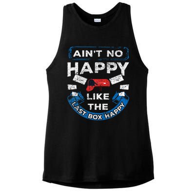 Mail Carrier Mailman AinT No Happy Like The Last Box Happy Ladies PosiCharge Tri-Blend Wicking Tank