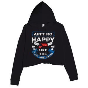 Mail Carrier Mailman AinT No Happy Like The Last Box Happy Crop Fleece Hoodie