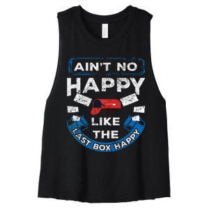 Mail Carrier Mailman AinT No Happy Like The Last Box Happy Women's Racerback Cropped Tank