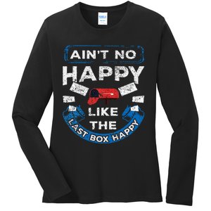 Mail Carrier Mailman AinT No Happy Like The Last Box Happy Ladies Long Sleeve Shirt