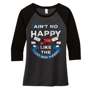 Mail Carrier Mailman AinT No Happy Like The Last Box Happy Women's Tri-Blend 3/4-Sleeve Raglan Shirt