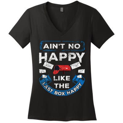 Mail Carrier Mailman AinT No Happy Like The Last Box Happy Women's V-Neck T-Shirt