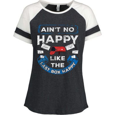 Mail Carrier Mailman AinT No Happy Like The Last Box Happy Enza Ladies Jersey Colorblock Tee