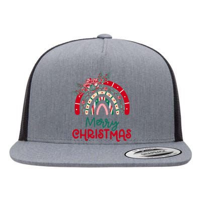 Merry Christmas Flat Bill Trucker Hat