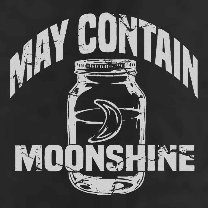 May Contain Moonshine Funny Gift 7 Panel Mesh Trucker Snapback Hat