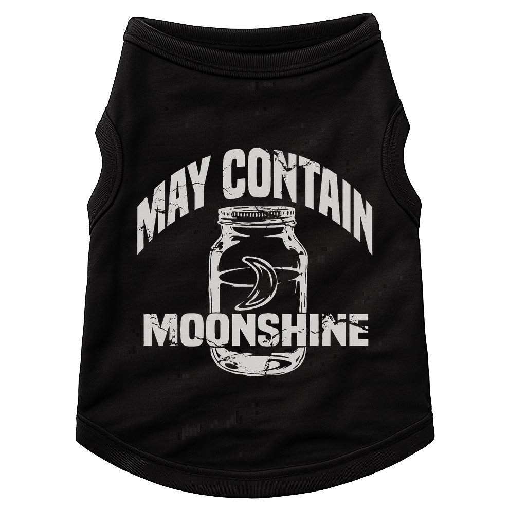 May Contain Moonshine Funny Gift Doggie Tank