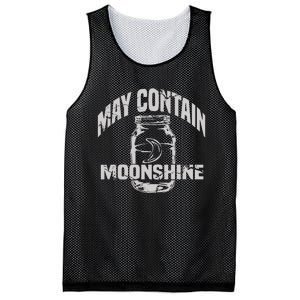 May Contain Moonshine Funny Gift Mesh Reversible Basketball Jersey Tank