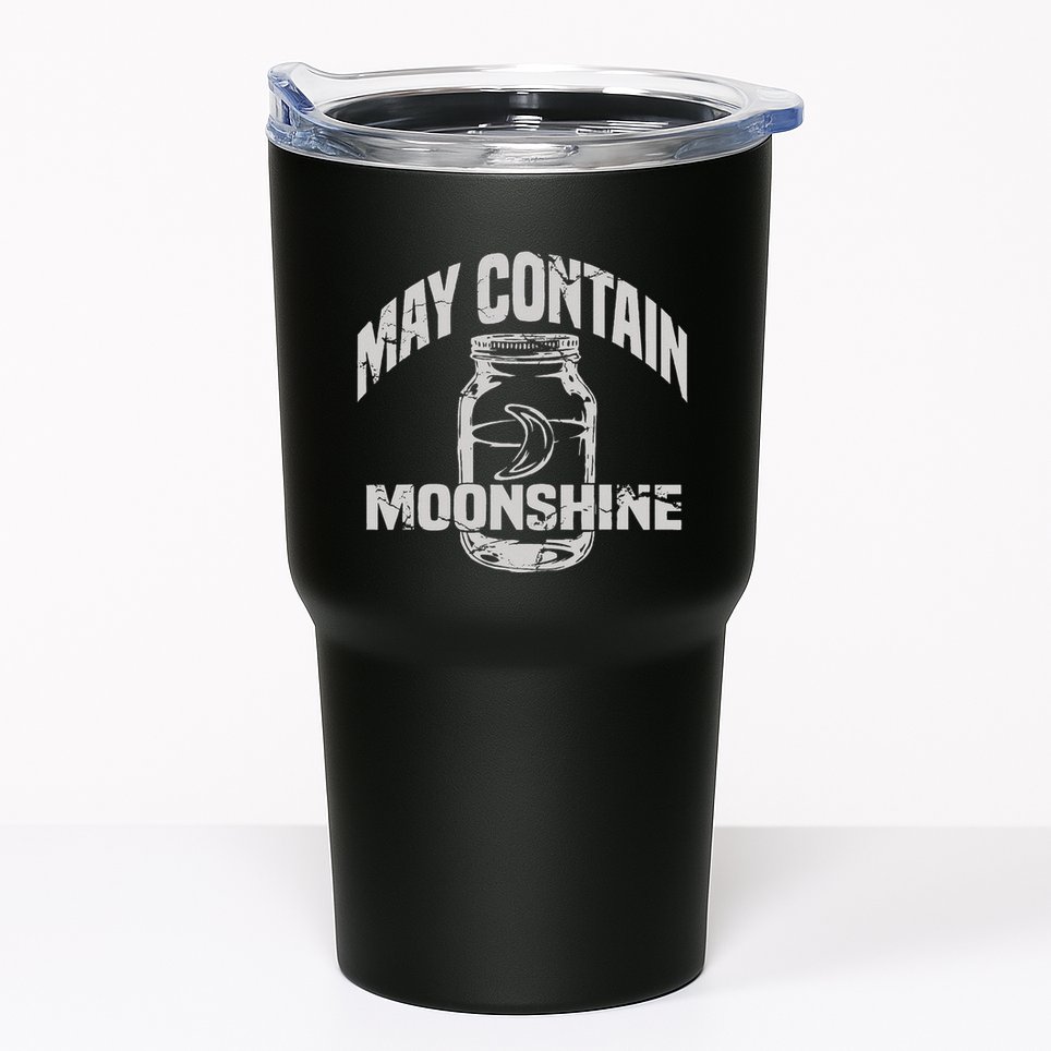 May Contain Moonshine Funny Gift Tumbler