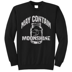 May Contain Moonshine Funny Gift Tall Sweatshirt