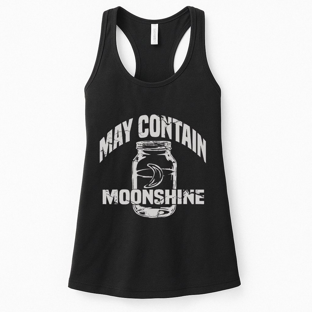 May Contain Moonshine Funny Gift Womens Tank Top