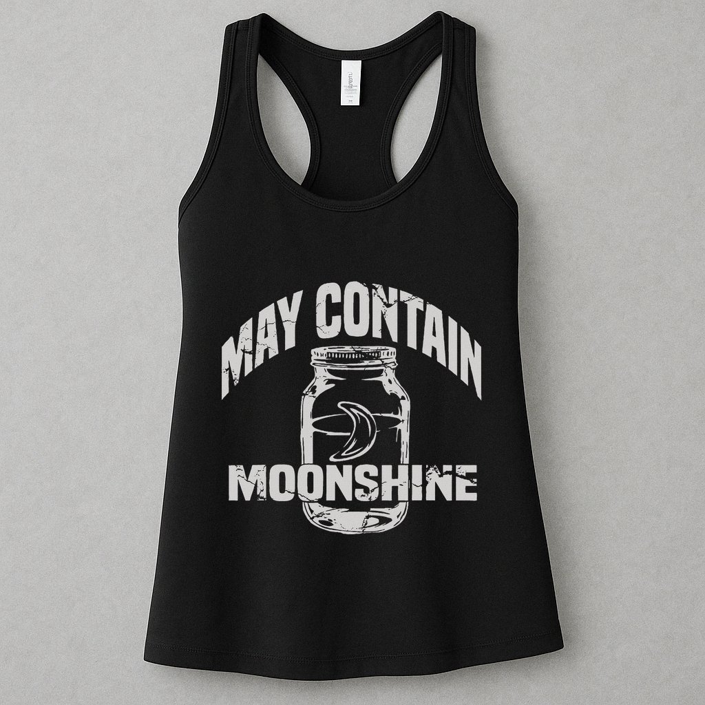 May Contain Moonshine Funny Gift Womens Tank Top