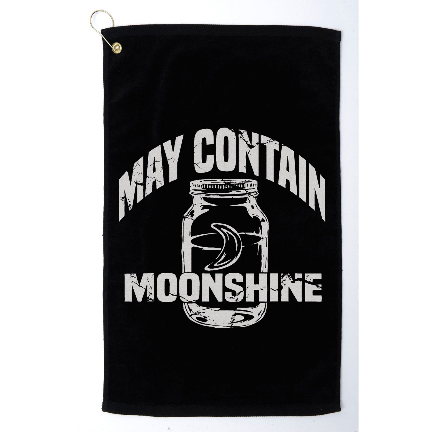 May Contain Moonshine Funny Gift Golf Towel