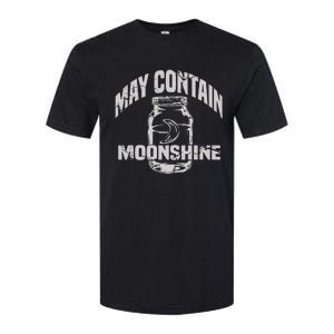 May Contain Moonshine Funny Gift Softstyle CVC T-Shirt