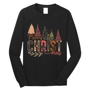 Merry Christ Mas Christian Jesus Christmas Pjs Xmas Pajamas Long Sleeve Shirt