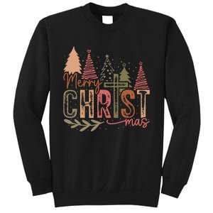 Merry Christ Mas Christian Jesus Christmas Pjs Xmas Pajamas Sweatshirt