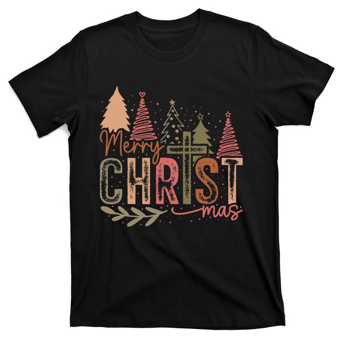 Merry Christ Mas Christian Jesus Christmas Pjs Xmas Pajamas T-Shirt