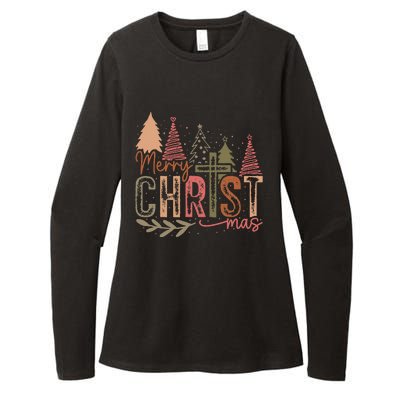 Merry Christ Mas Christian Jesus Christmas Pjs Xmas Pajamas Womens CVC Long Sleeve Shirt