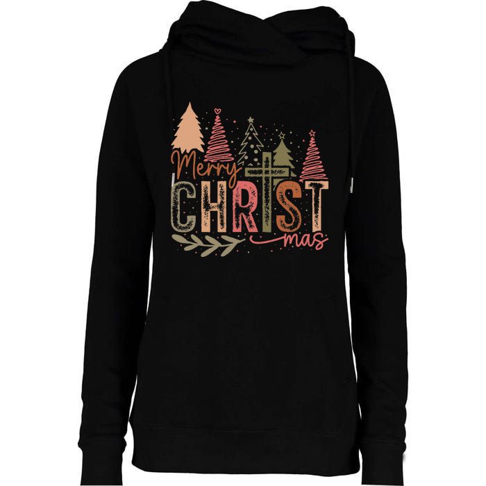 Merry Christ Mas Christian Jesus Christmas Pjs Xmas Pajamas Womens Funnel Neck Pullover Hood