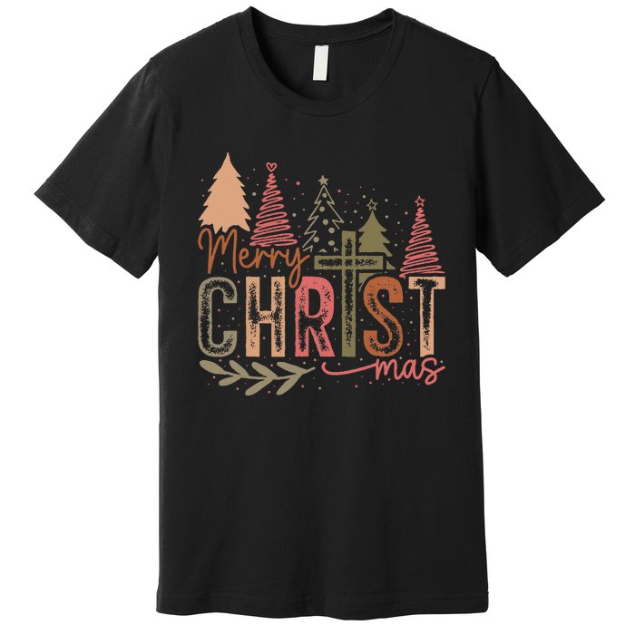 Merry Christ Mas Christian Jesus Christmas Pjs Xmas Pajamas Premium T-Shirt