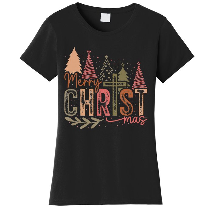 Merry Christ Mas Christian Jesus Christmas Pjs Xmas Pajamas Women's T-Shirt