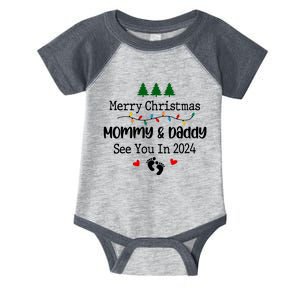 Merry Christmas Mommy And Daddy See You In 2024 Infant Baby Jersey Bodysuit