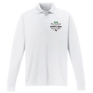 Merry Christmas Mommy And Daddy See You In 2024 Performance Long Sleeve Polo