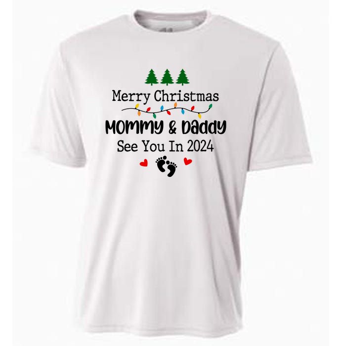 Merry Christmas Mommy And Daddy See You In 2024 Cooling Performance Crew T-Shirt