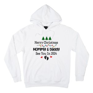 Merry Christmas Mommy And Daddy See You In 2024 Hoodie