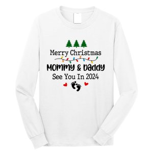 Merry Christmas Mommy And Daddy See You In 2024 Long Sleeve Shirt