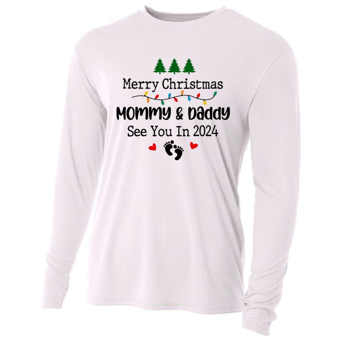 Merry Christmas Mommy And Daddy See You In 2024 Cooling Performance Long Sleeve Crew