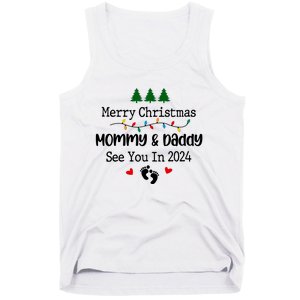 Merry Christmas Mommy And Daddy See You In 2024 Tank Top