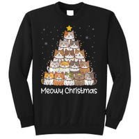 Merry Catmas Meowy Christmas Tree Cat Lover Cat Mom Cat Dad Sweatshirt