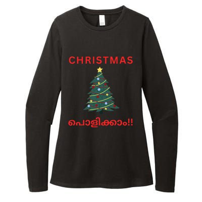 Malayalam Christmas Womens CVC Long Sleeve Shirt