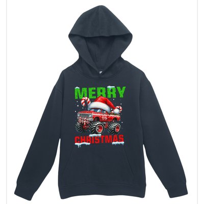 Merry Christmas Monster Truck Funny Xmas Santa Hat Urban Pullover Hoodie