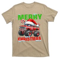 Merry Christmas Monster Truck Funny Xmas Santa Hat T-Shirt