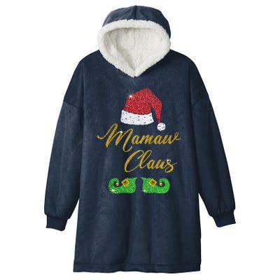 Mamaw Claus Matching Family Group Christmas Costume Gift Hooded Wearable Blanket