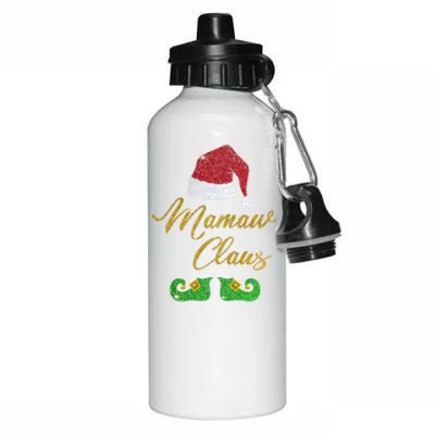 Mamaw Claus Matching Family Group Christmas Costume Gift Aluminum Water Bottle