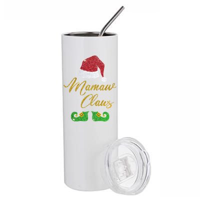 Mamaw Claus Matching Family Group Christmas Costume Gift Stainless Steel Tumbler