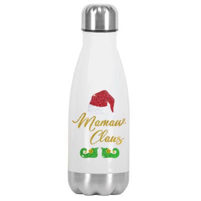 Mamaw Claus Matching Family Group Christmas Costume Gift Stainless Steel Insulated Water Bottle