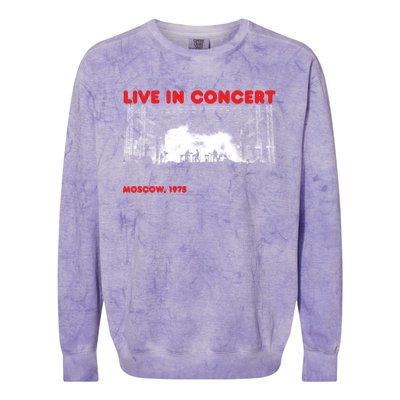 Music Concert Moscow 1975 Colorblast Crewneck Sweatshirt