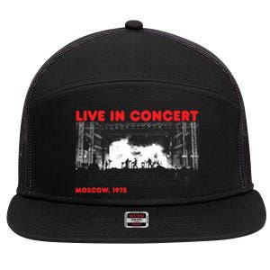 Music Concert Moscow 1975 7 Panel Mesh Trucker Snapback Hat