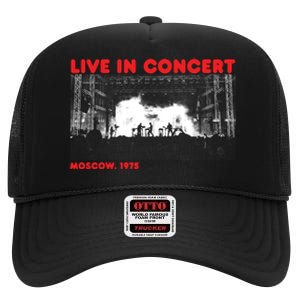 Music Concert Moscow 1975 High Crown Mesh Back Trucker Hat