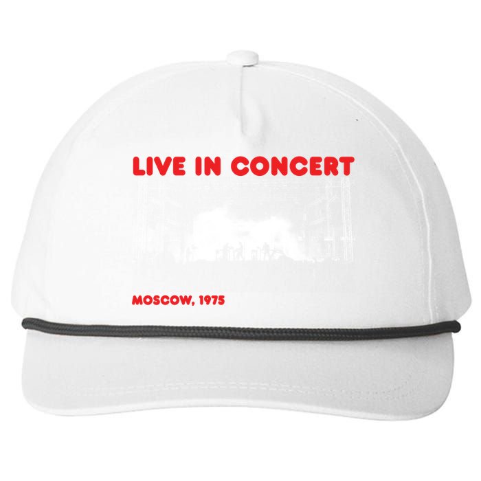 Music Concert Moscow 1975 Snapback Five-Panel Rope Hat