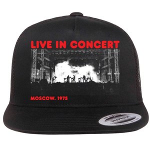 Music Concert Moscow 1975 Flat Bill Trucker Hat