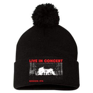 Music Concert Moscow 1975 Pom Pom 12in Knit Beanie